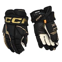 Rękawice hokejowe CCM Tacks XF Black/Gold Junior 12 cali