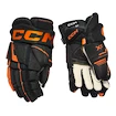 Rękawice hokejowe CCM Tacks XF Black/Orange Junior 11 cali