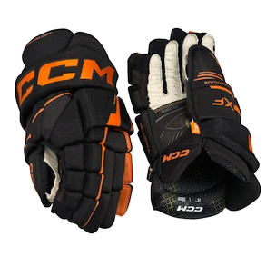 Rękawice hokejowe CCM Tacks XF Black/Orange Junior 11 cali