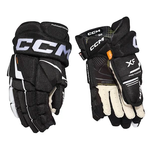 Rękawice hokejowe CCM Tacks XF Black/White Junior 11 cali