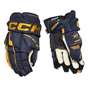 Rękawice hokejowe CCM Tacks XF Navy/Sunflower Junior 12 cali