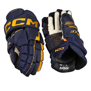 Rękawice hokejowe CCM Tacks XF Navy/Sunflower Junior