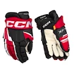 Rękawice hokejowe CCM Tacks XF PRO Black/Red/White Junior 12 cali