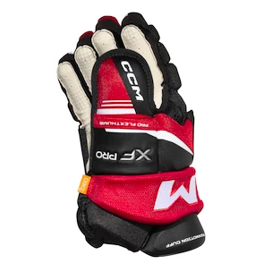 Rękawice hokejowe CCM Tacks XF PRO Black/Red/White Junior 11 cali