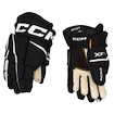 Rękawice hokejowe CCM Tacks XF PRO Black/White Youth 8 cali