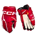 Rękawice hokejowe CCM Tacks XF PRO Red/White Junior 11 cali