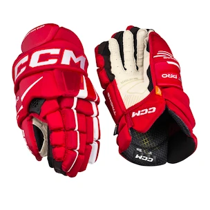 Rękawice hokejowe CCM Tacks XF PRO Red/White Junior