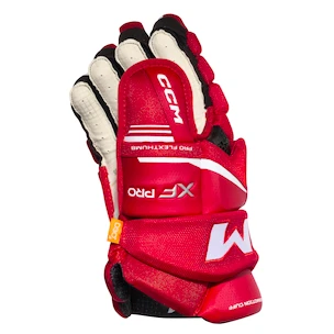 Rękawice hokejowe CCM Tacks XF PRO Red/White Junior