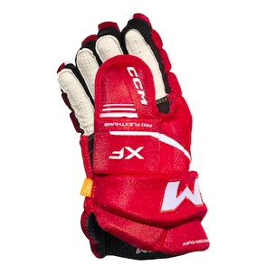 Rękawice hokejowe CCM Tacks XF Red/White Senior