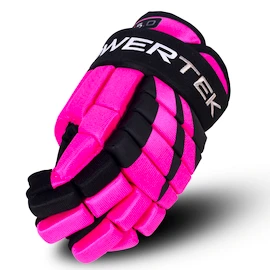 Rękawice hokejowe POWERTEK V5.0 Black/Pink Junior