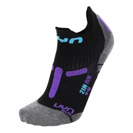 Skarpetki damskie UYN RUN 2IN SOCKS Black/Violet