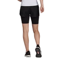 Spodenki damskie adidas  Run Fast 2in1 Shorts Black