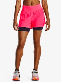 Spodenki damskie Under Armour RUN STAMINA 2IN1 SHORT-PNK