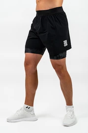 Spodenki męskie Nebbia Performance+ Compression 2in1 shorts black