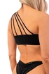 Strój kąpielowy Nebbia  One Shoulder Bandeau Bikini Top 448 Black