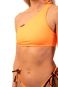 Strój kąpielowy Nebbia  One Shoulder Bandeau Bikini Top 449 Orange Neon