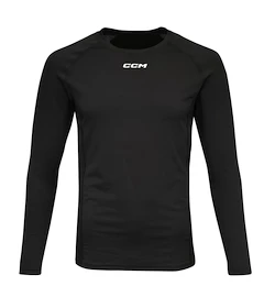 T-shirt kompresyjny CCM Compression LS Top Black Junior