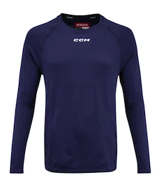 T-shirt kompresyjny CCM LS Premium Training Tee True Navy Senior