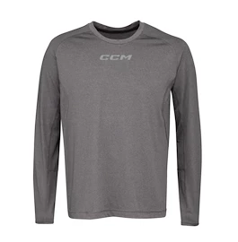 T-shirt kompresyjny CCM Non Compression LS Tee Grey Senior