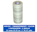 Taśma na golenie Blue Sports  Clear Poly Shin Pad Tape 24 mm x 25 m 8-Pack