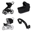 Wózek miejski Thule Urban Glide 4-wheel Black + Bassinet Black SET 4in1