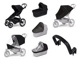 Wózek miejski Thule Urban Glide 4-wheel Black + Bassinet Black SET 7in1