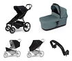 Wózek miejski Thule Urban Glide 4-wheel Black + Bassinet Mid blue SET 5in1