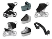 Wózek miejski Thule Urban Glide 4-wheel Black + Bassinet Mid blue SET 7in1