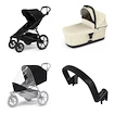 Wózek miejski Thule Urban Glide 4-wheel Black + Bassinet Soft beige SET 4in1