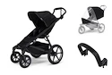 Wózek miejski Thule Urban Glide 4-wheel Black + Pałąk bezpieczeństwa + Osłona przeciwdeszczowa