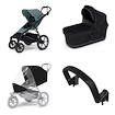 Wózek miejski Thule Urban Glide 4-wheel Mid blue + Bassinet Black SET 4in1