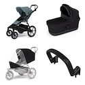 Wózek miejski Thule Urban Glide 4-wheel Mid blue + Bassinet Black SET 4in1