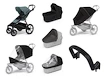 Wózek miejski Thule Urban Glide 4-wheel Mid blue + Bassinet Black SET 7in1