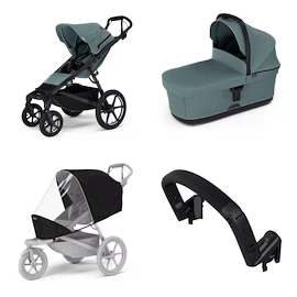 Wózek miejski Thule Urban Glide 4-wheel Mid blue + Bassinet Mid blue SET 4in1