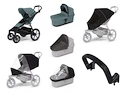 Wózek miejski Thule Urban Glide 4-wheel Mid blue + Bassinet Mid blue SET 7in1