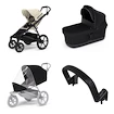 Wózek miejski Thule Urban Glide 4-wheel Soft beige + Bassinet Black SET 4in1