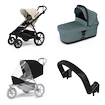 Wózek miejski Thule Urban Glide 4-wheel Soft beige + Bassinet Mid blue SET 4in1