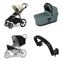 Wózek miejski Thule Urban Glide 4-wheel Soft beige + Bassinet Mid blue SET 4in1