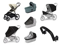 Wózek miejski Thule Urban Glide 4-wheel Soft beige + Bassinet Mid blue SET 7in1