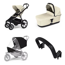 Wózek miejski Thule Urban Glide 4-wheel Soft beige + Bassinet Soft beige SET 4in1