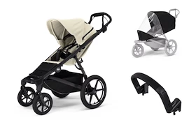 Wózek miejski Thule Urban Glide 4-wheel Soft beige + Pałąk bezpieczeństwa + Osłona przeciwdeszczowa