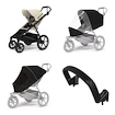 Wózek miejski Thule Urban Glide 4-wheel Soft beige + Pałąk bezpieczeństwa + Osłona przeciwdeszczowa + Siatka przeciw komarom