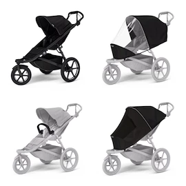 Wózek sportowy Thule Urban Glide 3 Black + Pałąk bezpieczeństwa + Osłona przeciwdeszczowa + Siatka przeciw komarom