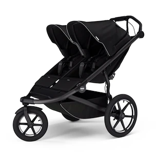 Wózek sportowy Thule Urban Glide 3 Double Black + 2x Pałąk bezpieczeństwa + Osłona przeciwdeszczowa + Siatka przeciw komarom