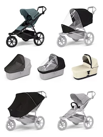 Wózek sportowy Thule Urban Glide 3 Mid blue + Bassinet Soft beige SET 7in1