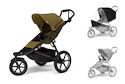 Wózek sportowy Thule Urban Glide 3 Nutria green + Pałąk bezpieczeństwa + Osłona przeciwdeszczowa